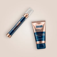 Entdecken Sie Ihre Basisroutine bei Pigmentflecken bestehend aus dem Anti-Pigmentflecken Fluid-Elixier und der Handcreme.